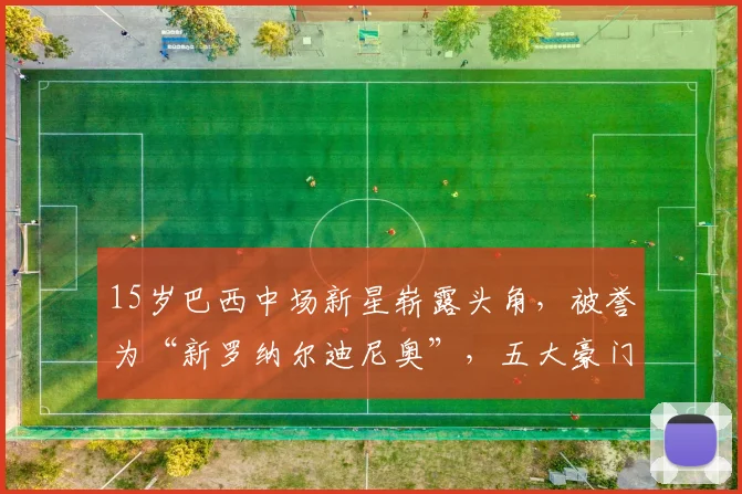 15岁巴西中场新星崭露头角，被誉为“新罗纳尔迪尼奥”，五大豪门狂热追逐_武纳_青训_曼联